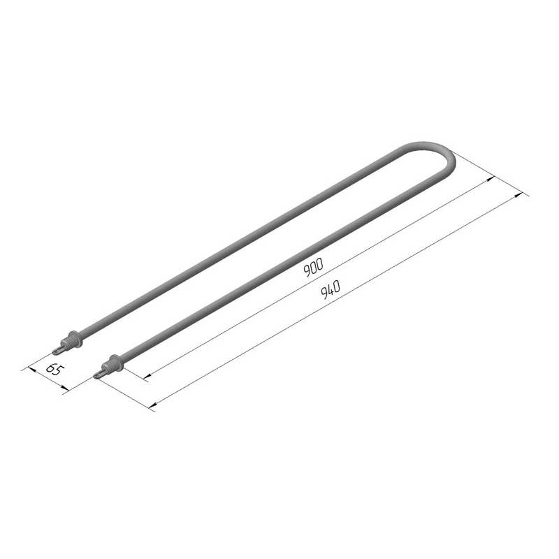 ТЕН на теплову вітрину ВТН КИЙ-В 262 Б10 / 1,3 Т 220 ТЕН на теплову вітрину ВТН КИЙ-В 262 Б10 / 1,3 Т 220