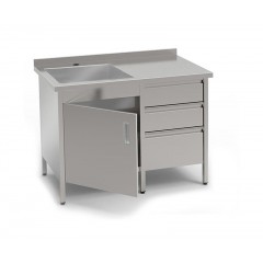 Стіл-тумба з ванною мийною КИЙ-В СТМВ-1С-1ДР-3Я 
фото Стіл-тумба з ванною мийною КИЙ-В СТМВ-1С-1ДР-3Я