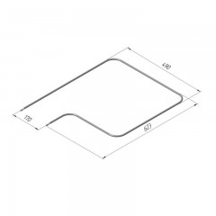 ТЕН для духовки КИЙ-В 184К Е 8,5 / 1,2 Т 220 (зовнішній)