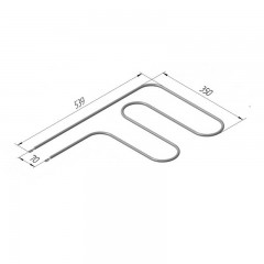 ТЕН для духовки КИЙ-В 194Ф Е 8,5 / 1,2 Т 220 (внутрішній)