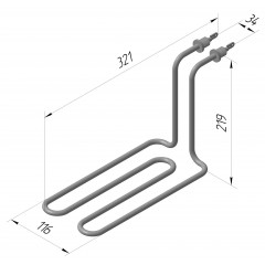 ТЕН на фритюрницю ФР-4 КИЙ-В 151 Е 8 / 1,7 Z 220