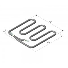 ТЕН на гриль контактний ГКТ-1 КИЙ-В 108 Б 8 / 0,6 Т 220