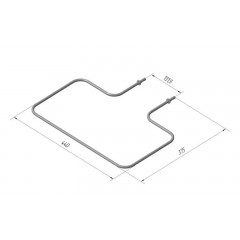 ТЕН на розстоєчну шафу КИЙ-В 132 А 8,5 / 0,63 Т 220 (зовнішній)