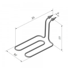 ТЕН на сосисковарку ФС-2 КИЙ-В 161 Е10 / 1,3 Х220 
фото ТЕН на сосисковарку ФС-2 КИЙ-В 161 Е10 / 1,3 Х220