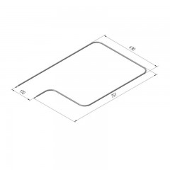 ТЕН на жарочні шафи КИЙ-В 218 В 8,5 / 1,2 Т 220 (зовнішній)